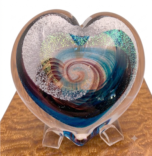 Heart Aqua Purple Gold