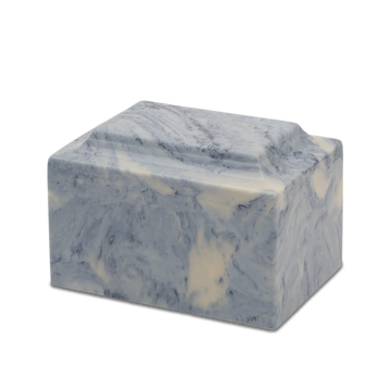 Ocean Blue Cultured Marble Urn