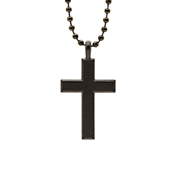 Stainless Steel Cross - Black Finish