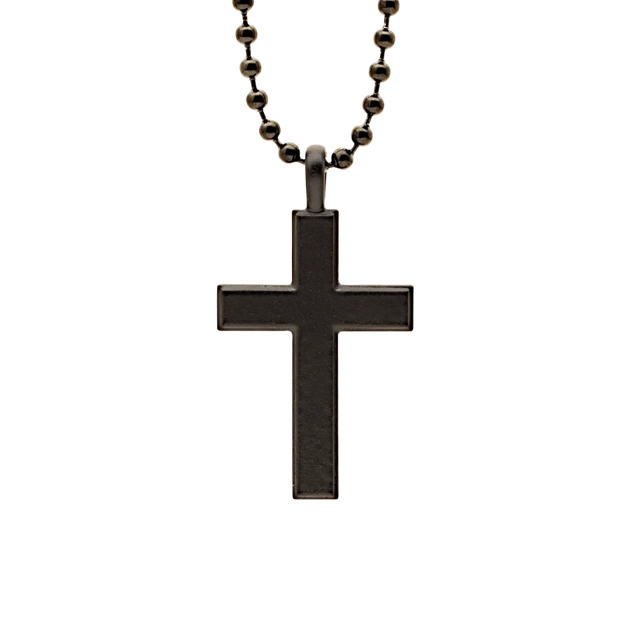 Stainless Steel Cross - Black Finish