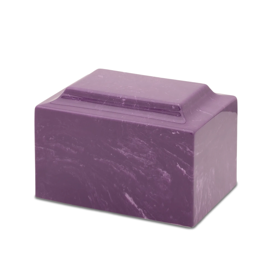 Violet Cultured Marble Urn
