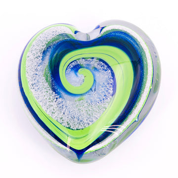 Heart Navy Lime Silver