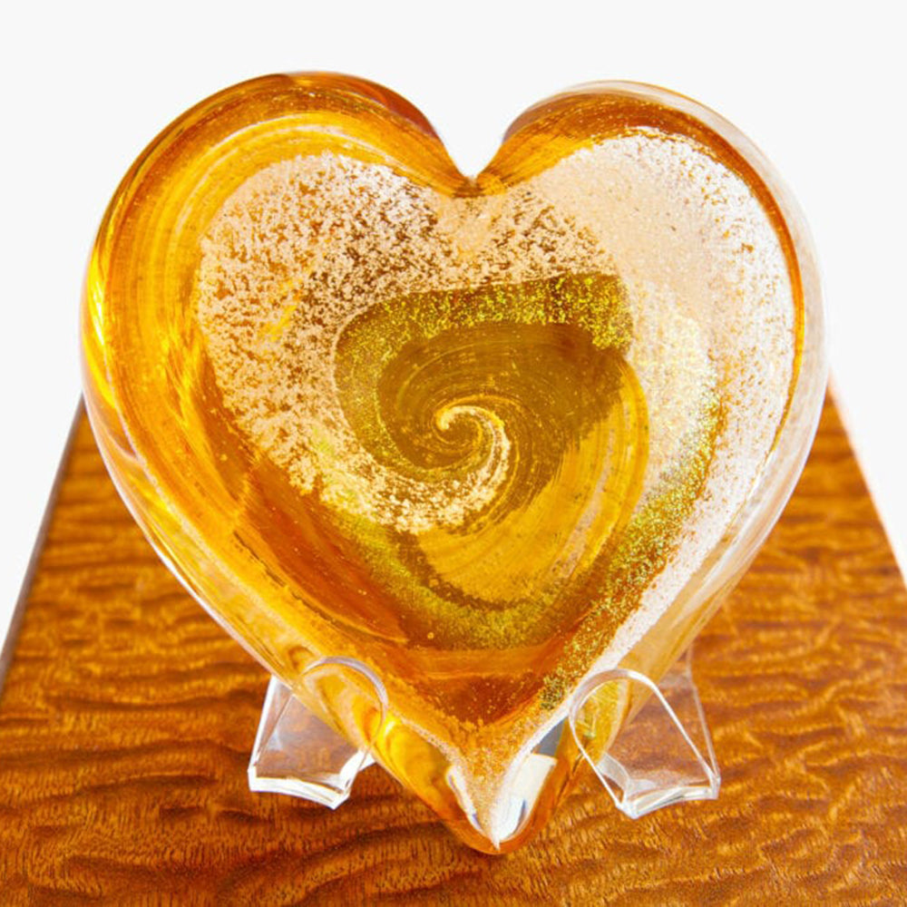 Heart Amber Gold