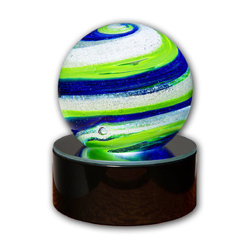 Orb Navy Lime Silver On Lighted Base