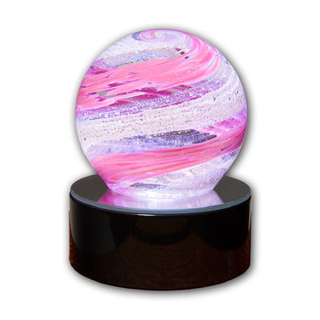Orb Pink Gold Silver On Lighted Base