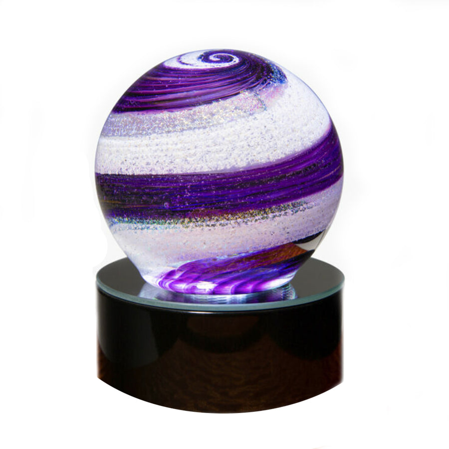 Orb Purple Gold On Lighted Base