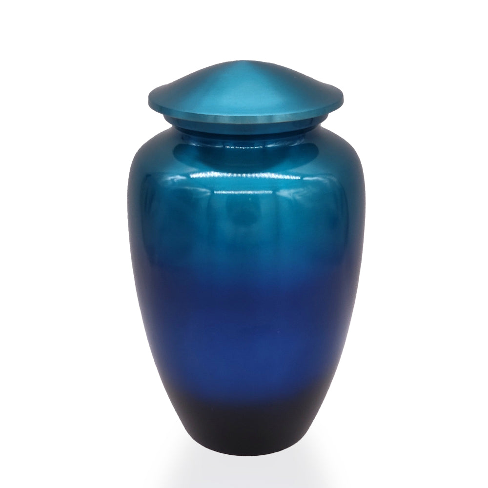 Blue Tones Alloy Urn