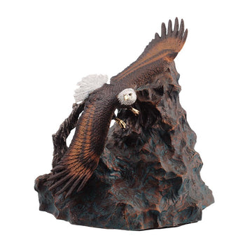 Eagle in Flight Cast Bronze Urn