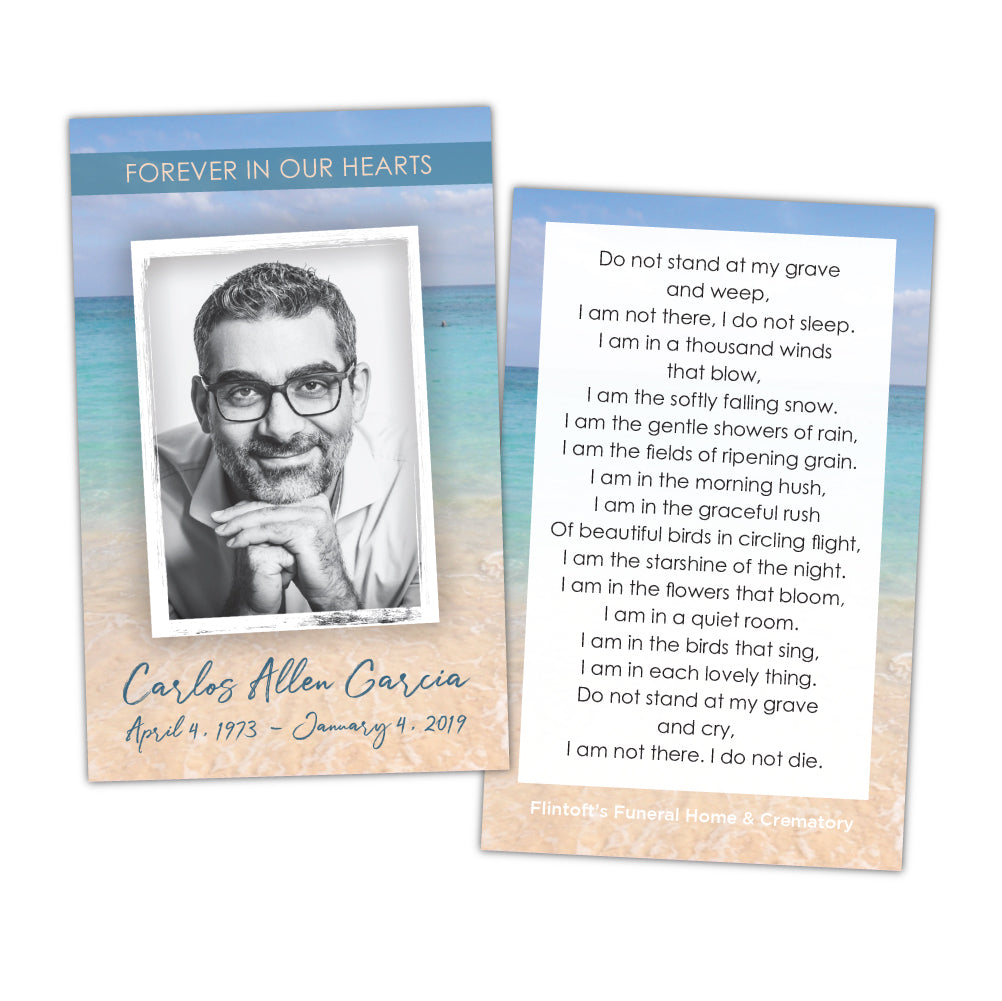 Tropical Beach Prayer Card